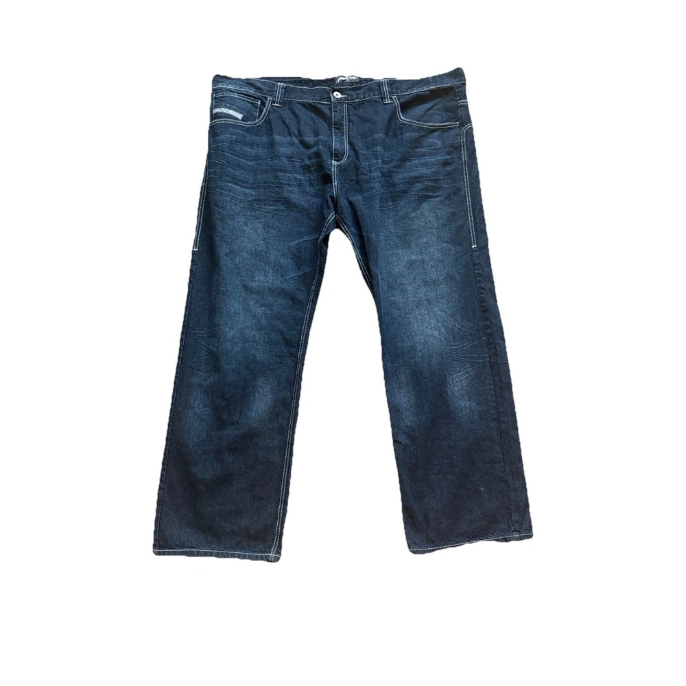 Pelle Pelle Jeans 52x34 Dark Wash Blue Vtg Y2K Baggy Hip Hop Skater Hong Kong